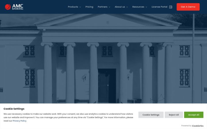 Screenshot of amcbanking.com