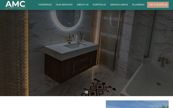 Screenshot of amcbathrooms.co.uk