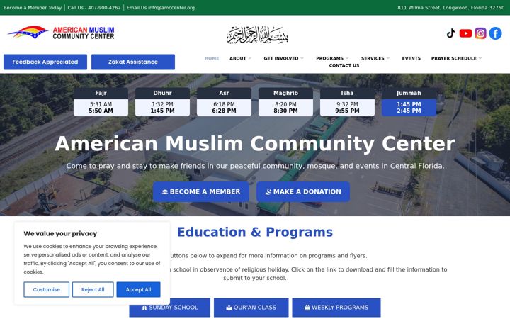 Screenshot ta' amccenters.org