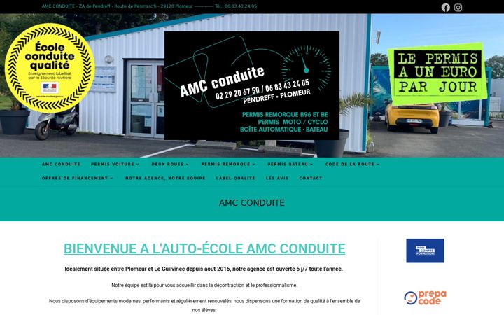 Screenshot of amcconduite29.fr