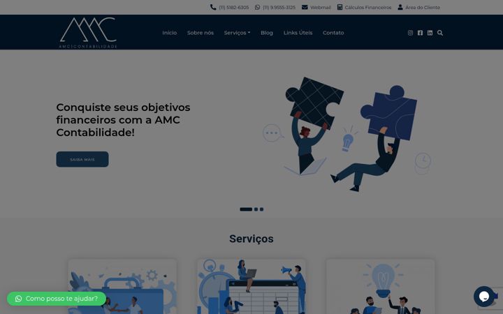 Screenshot of amccontabilidade.com.br