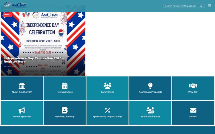 Captura de ecrã de amcham.cy