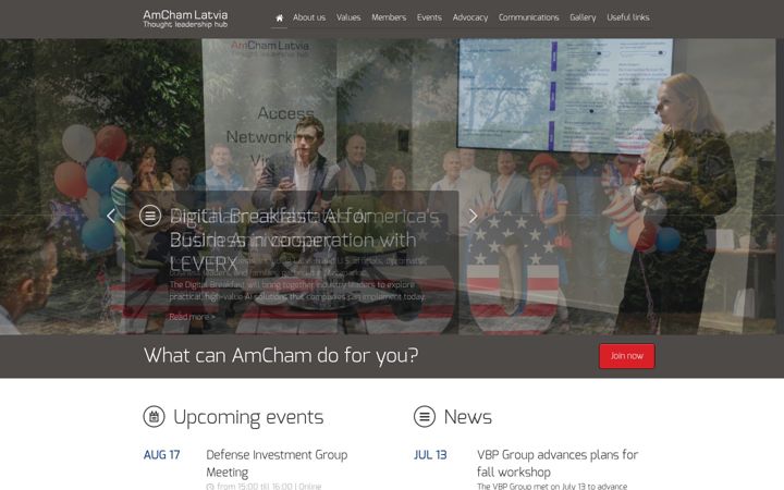Screenshot of amcham.lv