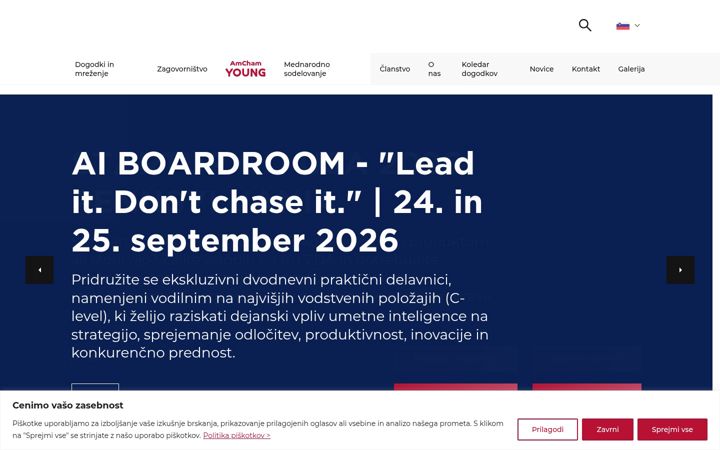 Screenshot of amcham.si