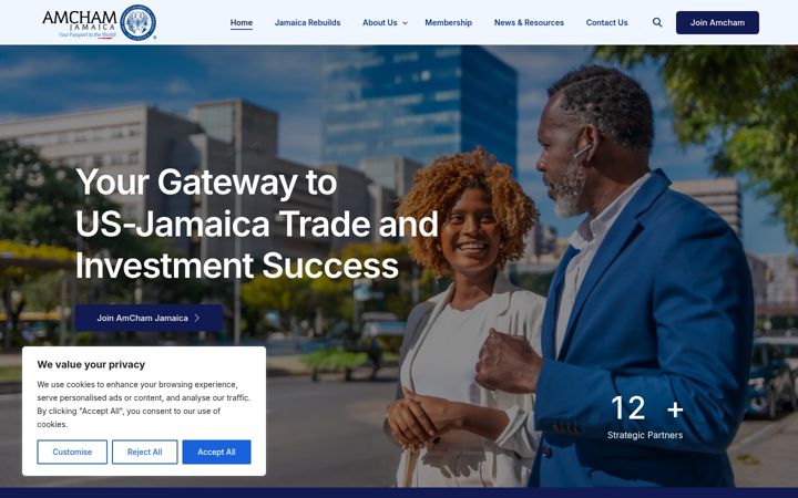 Screenshot of amchamjamaica.org