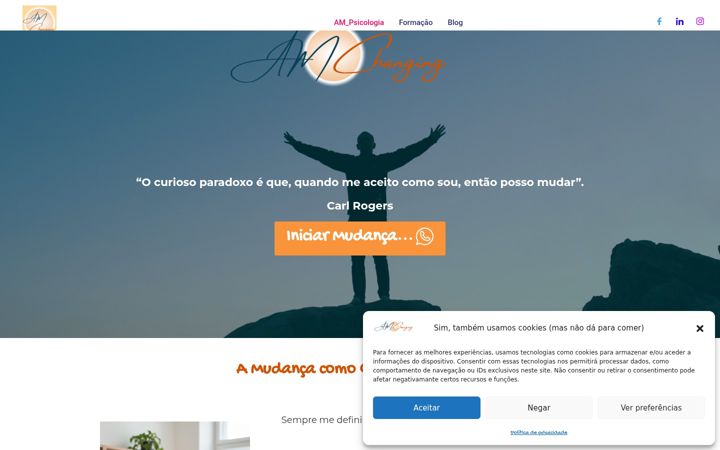 Captura de ecrã de amchanging.pt