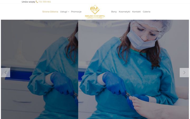 Captură de ecran a amclinic.pl