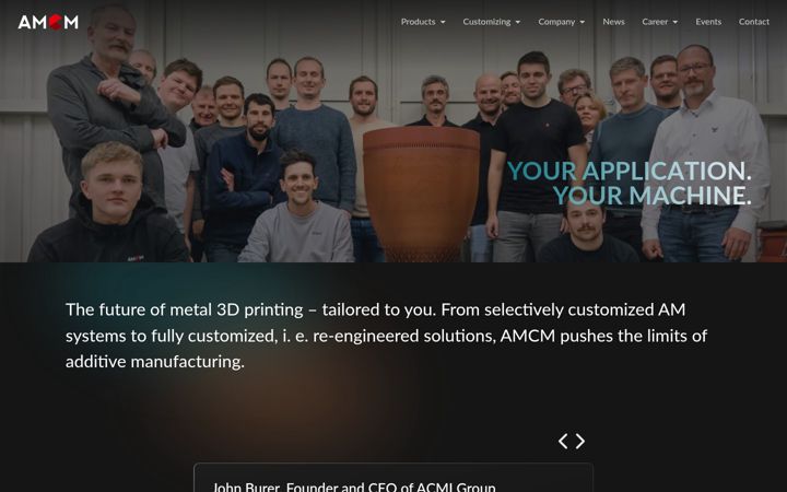 Screenshot of amcm.com