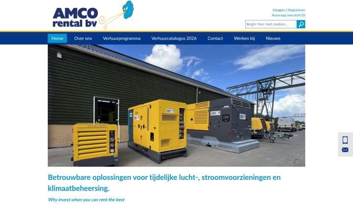 Captură de ecran a amco-rental.nl