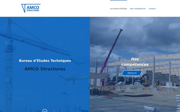 Captură de ecran a amco-structures.fr