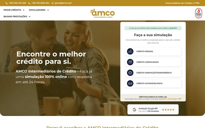 Screenshot of amco.pt