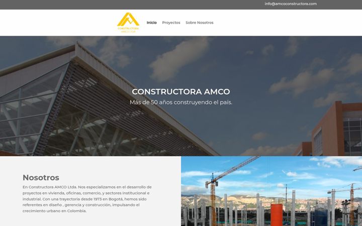Screenshot of amcoconstructora.com