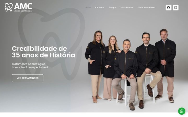 Screenshot of amcodontologia.com.br