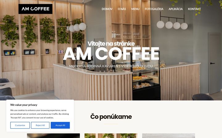 Zrzut ekranu amcoffee.sk