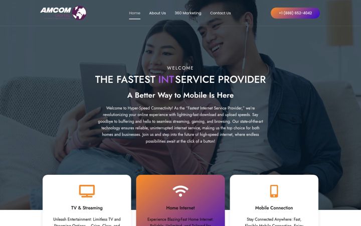Screenshot of amcomdigital.com