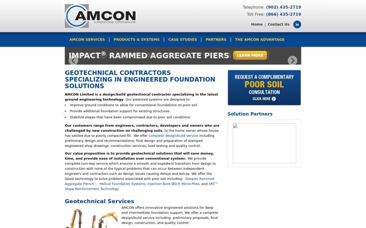 Screenshot of amconlimited.com