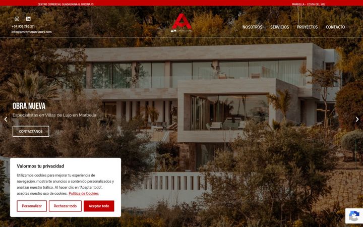 Screenshot ta' amconstrucciones.com