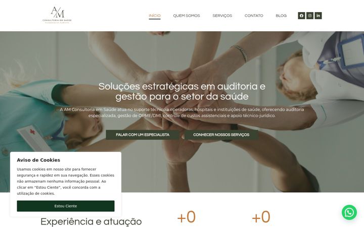 Screenshot of amconsultoriaemsaude.com.br