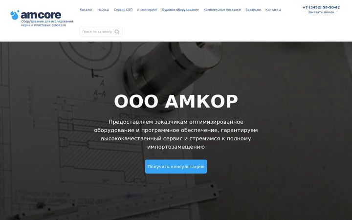 Screenshot ta' amcore.ru