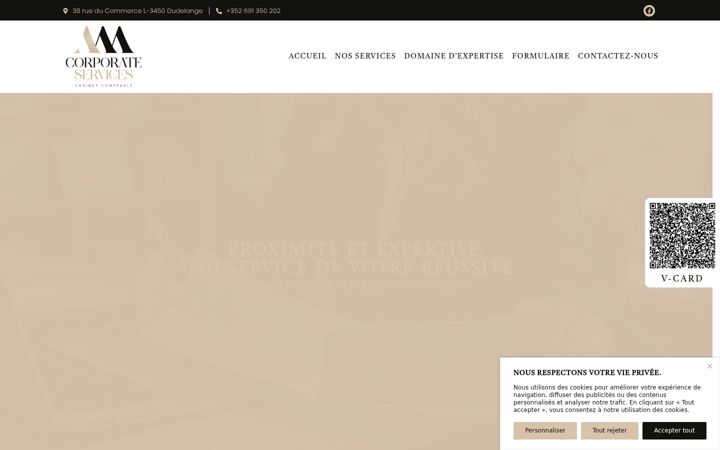 Screenshot ta' amcorporateservices.lu