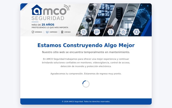 Screenshot of amcoseguridad.com.mx