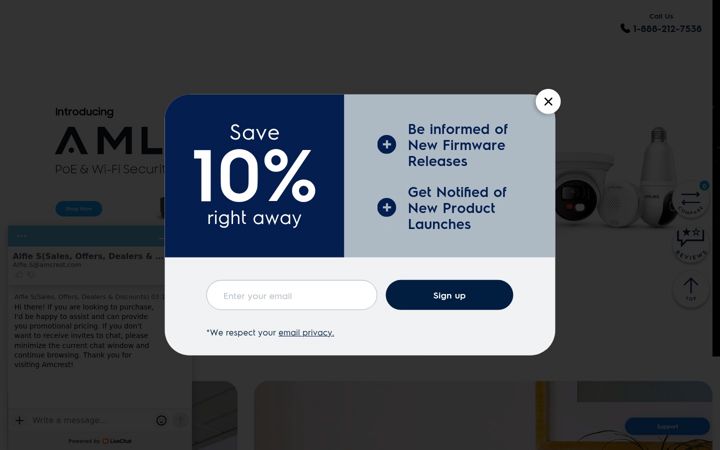 Screenshot of amcrest.com