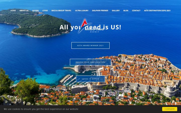 Screenshot di amcrotravel.com