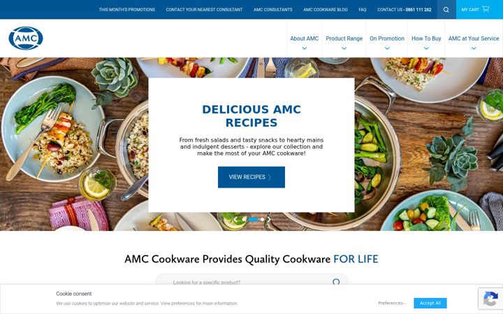 Screenshot of amcsa.co.za