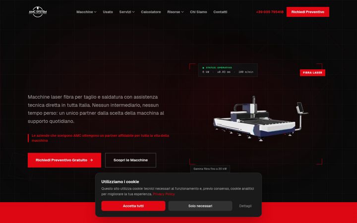Screenshot of amcsystem.it