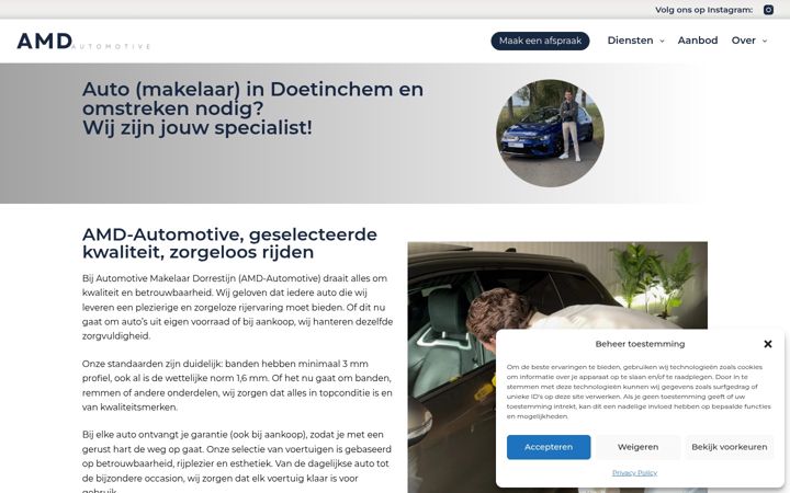 Screenshot of amd-automotive.nl