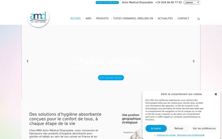 Captură de ecran a amd-incontinence.com