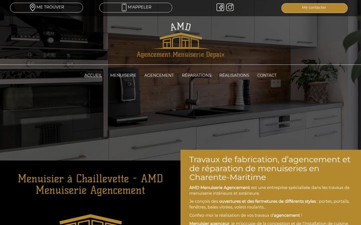Captură de ecran a amd-menuiseriedepaix.fr
