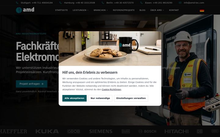 Screenshot of amd-tec.com