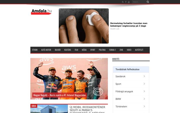 Ekrano kopija amdala.hu