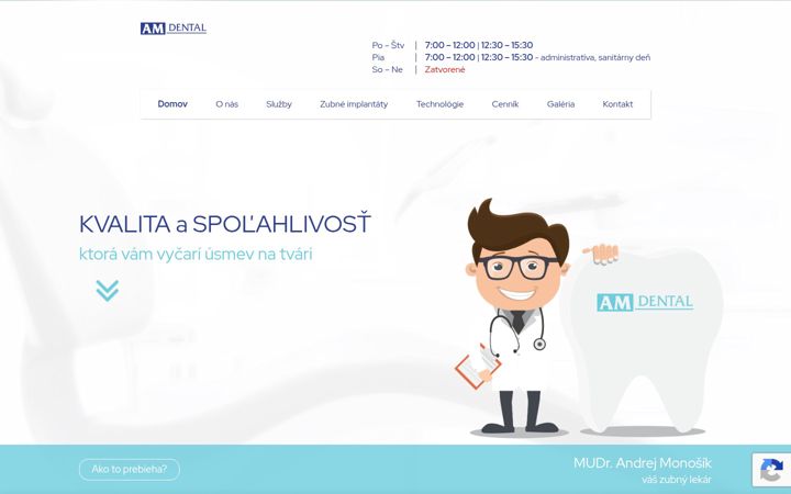 Zrzut ekranu amdental.sk