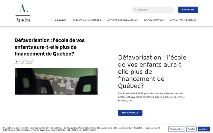 Zrzut ekranu amdes.qc.ca