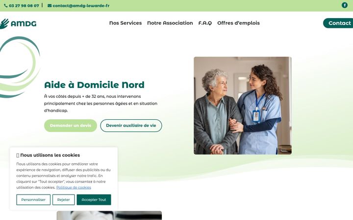 Screenshot of amdg-lewarde.fr