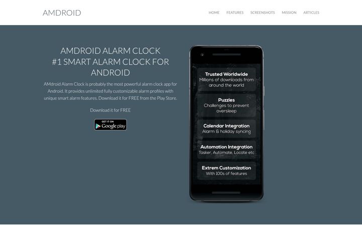 Screenshot ta' amdroidapp.com