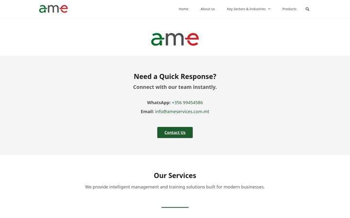 Screenshot of ame.com.mt