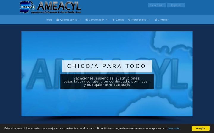 Screenshot of ameacyl.com