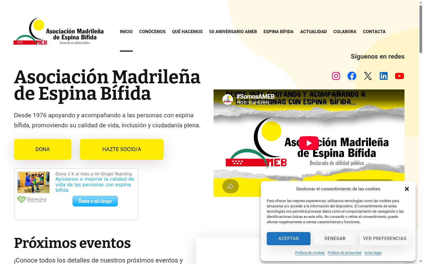 Screenshot tal-banner tal-kunsens muri qabel kwalunkwe interazzjoni