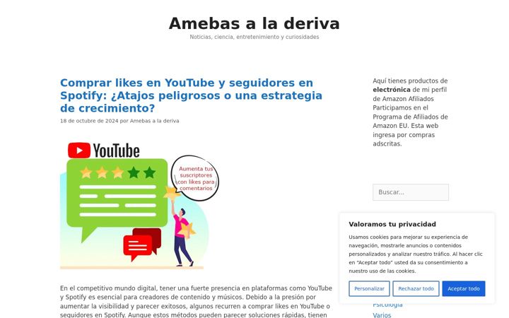 Екранна снимка на amebasaladeriva.com