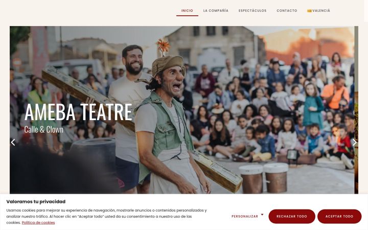 Екранна снимка на amebateatre.com