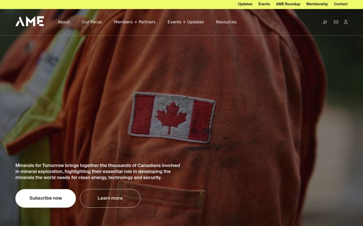 Screenshot of amebc.ca