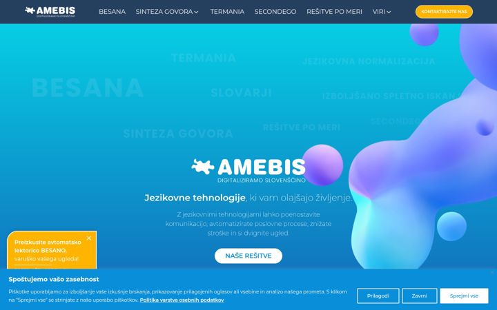 Screenshot von amebis.si