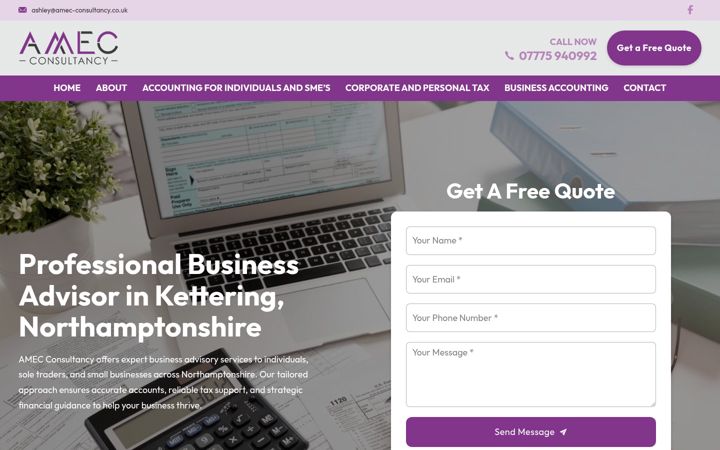 Screenshot of amec-consultancy.com