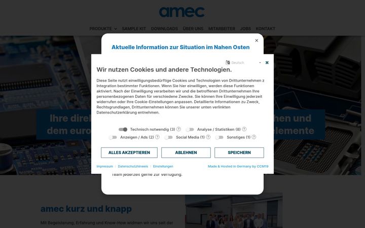 Screenshot of amec-gmbh.de