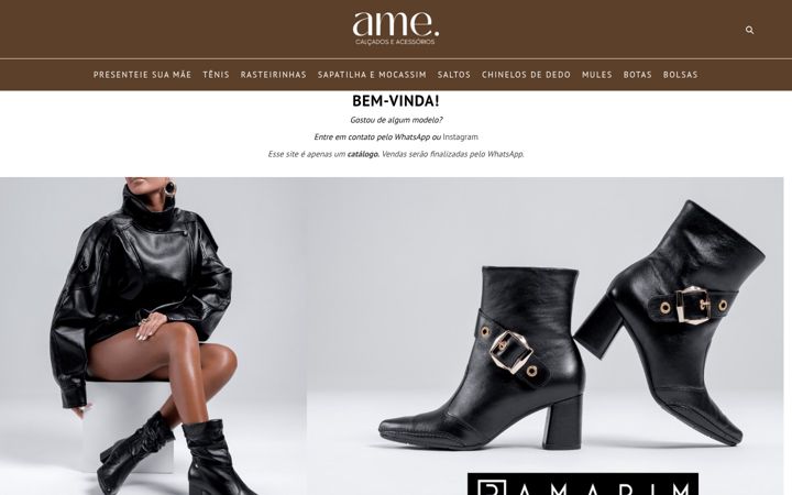 Screenshot of amecalcados.com