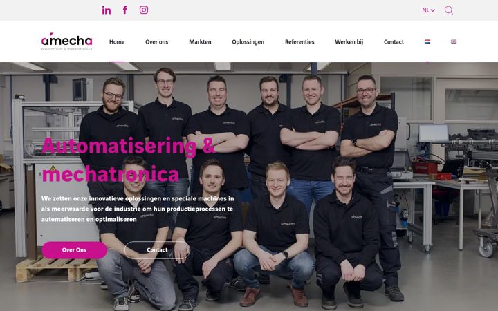 Screenshot of amecha.nl
