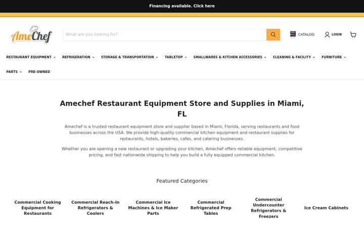Screenshot of amechef.com
